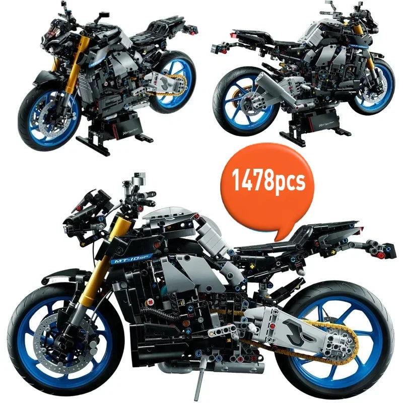 New Technical Motorcycle Model Building Blocks Advanced Building Set For Adults Bricks Creative DIY Toys Gifts 1478PCS