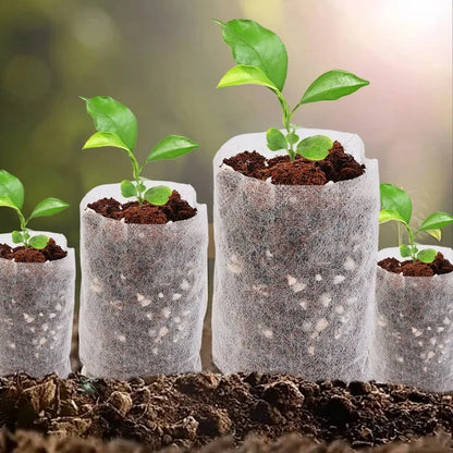 100-500Pcs Fabric Seedling Pots Biodegradable Grow Bags for Indoor and Outdoor Planting Cultivation Pouches for Home Garden Tool